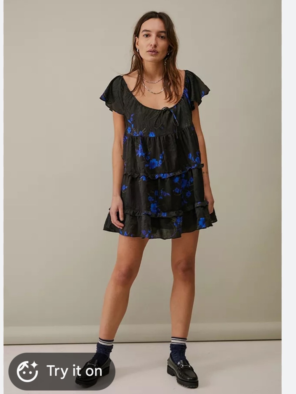 UO Bea floral mini dress